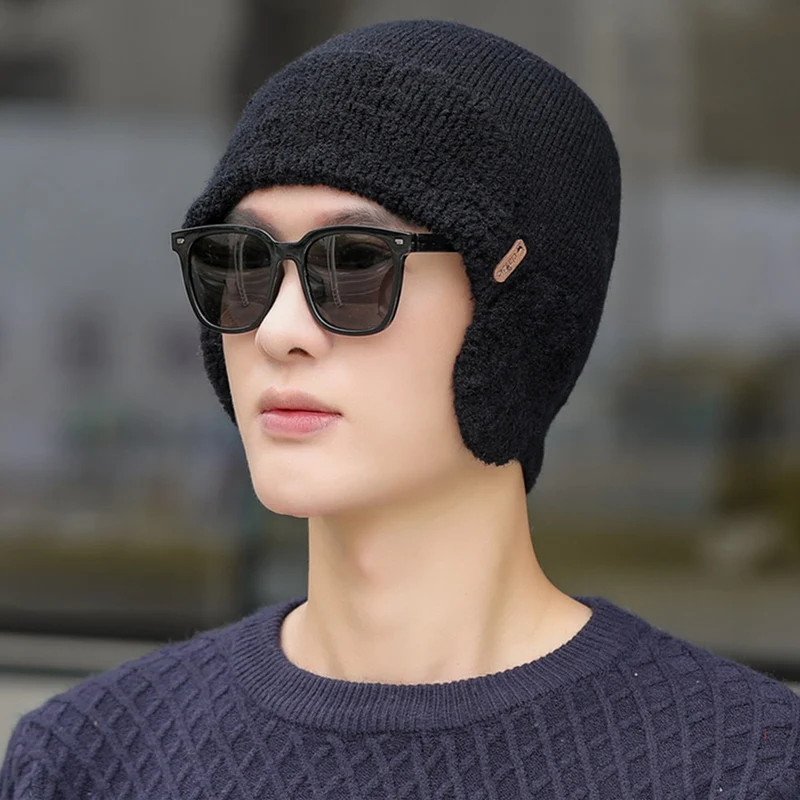 Warme Herren Frauen Wintermütze Fleece Mütze Strickmütze Kappe Hut Unisex Cap