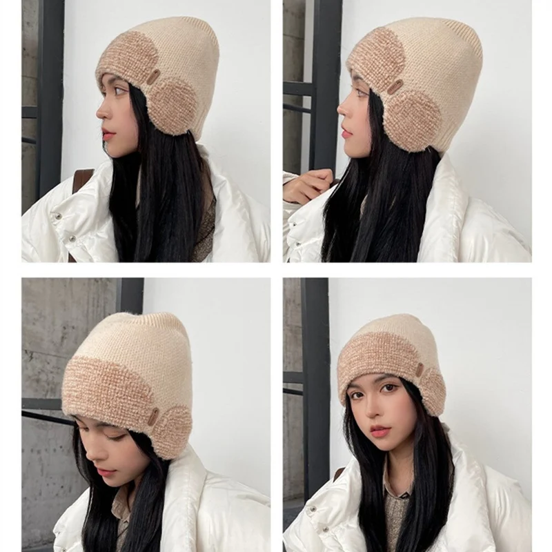 Warme Herren Frauen Wintermütze Fleece Mütze Strickmütze Kappe Hut Unisex Cap