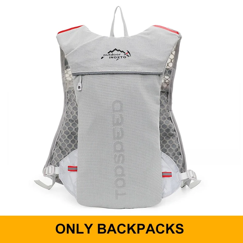 INOXTO trail Ultraleichter Fahrrad Lauf Rucksack mit 5-Liter Trinksystem und Reflektoren