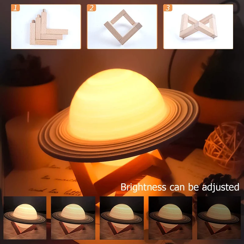 Mondlampe 3d Druck Kinder Mond Lampe Nachtlicht Dimmbar LED 16 Farbe USB Touch Lampe