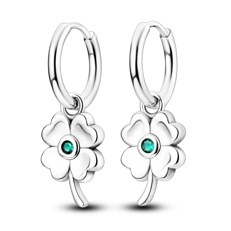 1 Paar Creolen aus 925 sterling Silber Ohrringe Ohrschmuck Zirkonia Ohrstecker