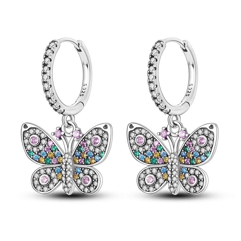 1 Paar Creolen aus 925 sterling Silber Ohrringe Ohrschmuck Zirkonia Ohrstecker