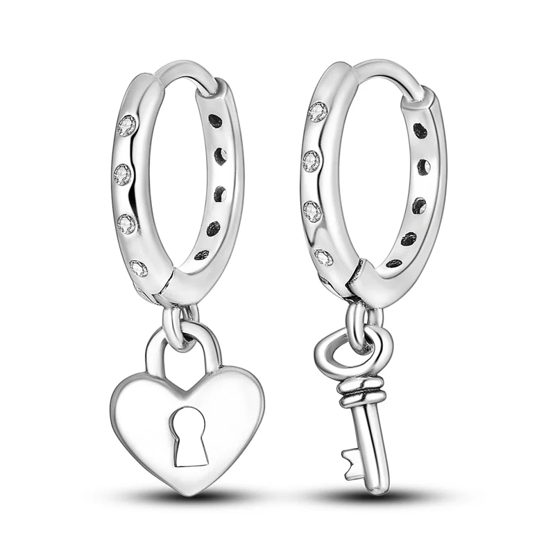 1 Paar Creolen aus 925 sterling Silber Ohrringe Ohrschmuck Zirkonia Ohrstecker