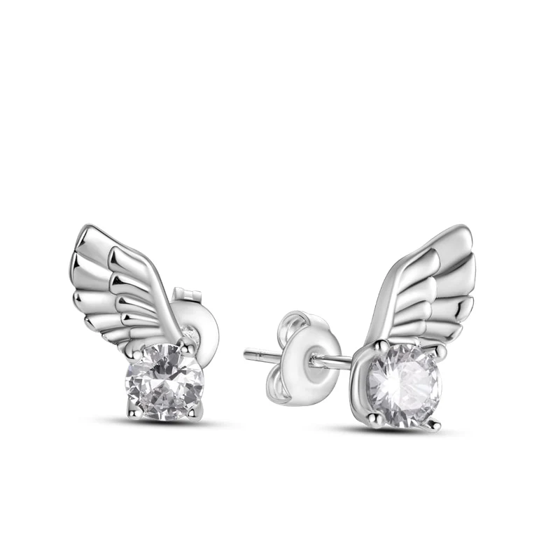 1 Paar Creolen aus 925 sterling Silber Ohrringe Ohrschmuck Zirkonia Ohrstecker