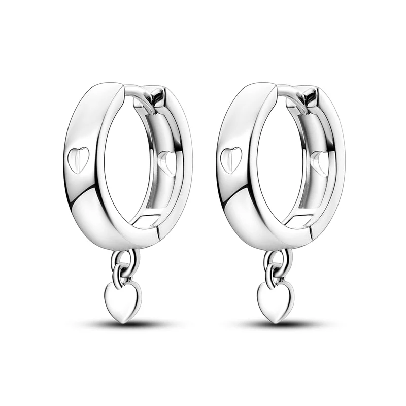 1 Paar Creolen aus 925 sterling Silber Ohrringe Ohrschmuck Zirkonia Ohrstecker