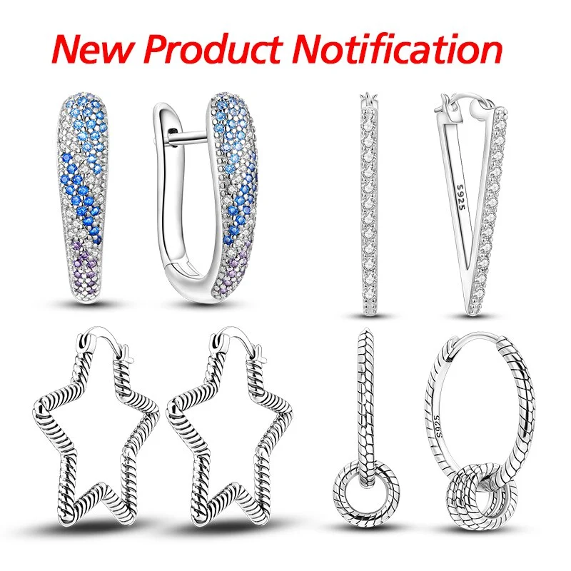 1 Paar Creolen aus 925 sterling Silber Ohrringe Ohrschmuck Zirkonia Ohrstecker