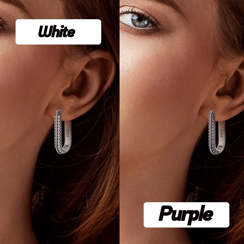 1 Paar Creolen aus 925 sterling Silber Ohrringe Ohrschmuck Zirkonia Ohrstecker