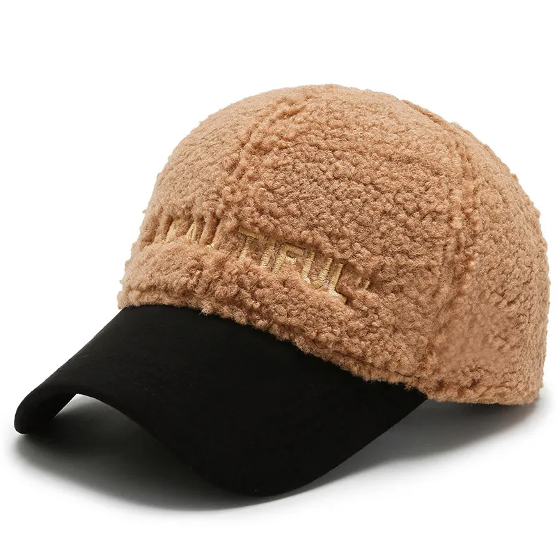 Warme Baseball Cap Damen Wintermütze Teddy Mütze Kappe Hut Unisex