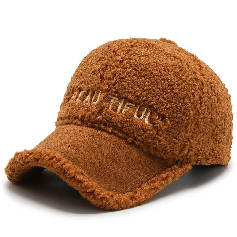 Warme Baseball Cap Damen Wintermütze Teddy Mütze Kappe Hut Unisex