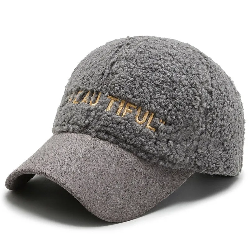 Warme Baseball Cap Damen Wintermütze Teddy Mütze Kappe Hut Unisex
