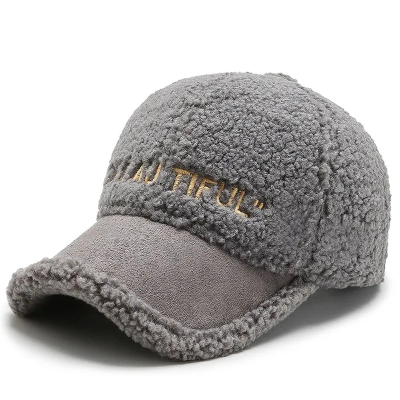 Warme Baseball Cap Damen Wintermütze Teddy Mütze Kappe Hut Unisex