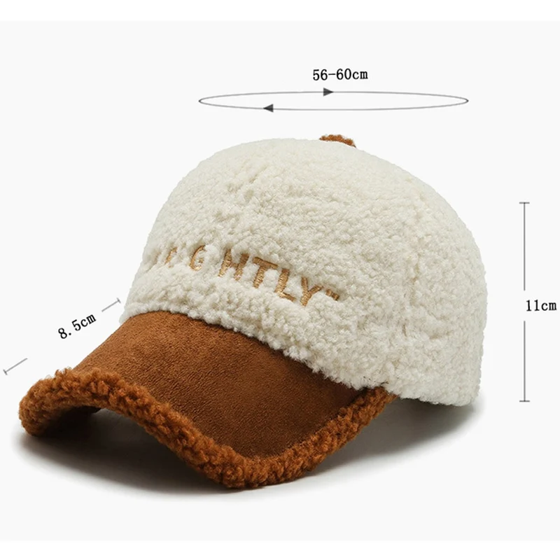 Warme Baseball Cap Damen Wintermütze Teddy Mütze Kappe Hut Unisex