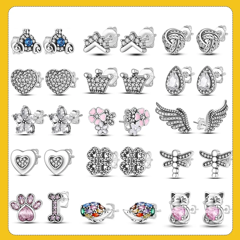 1 Paar Creolen aus 925 Sterling Silber Ohrringe Zirkonia Ohrstecker NEU
