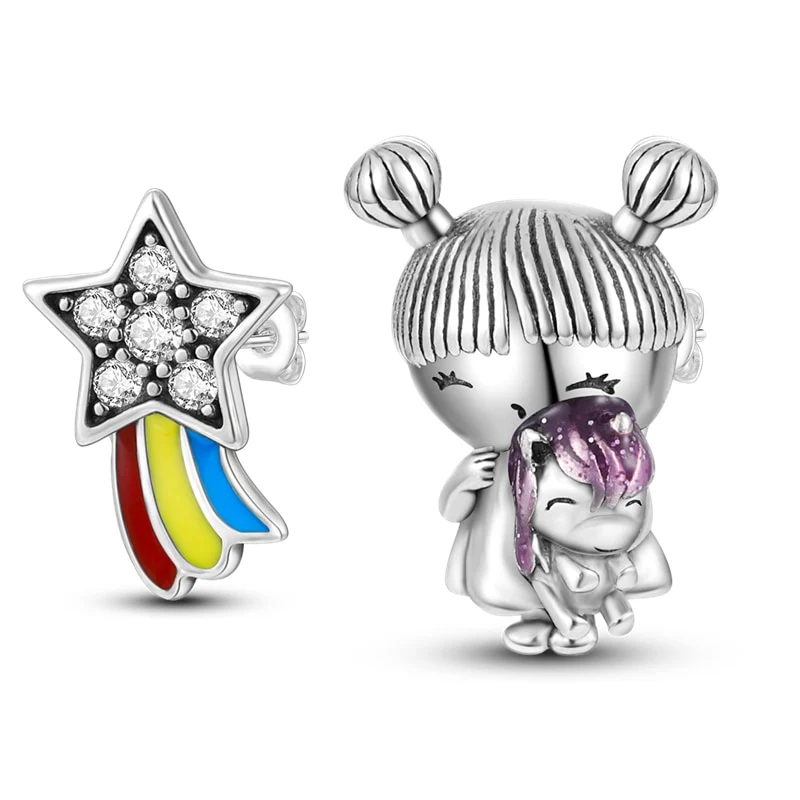 1 Paar Creolen aus 925 Sterling Silber Ohrringe Zirkonia Ohrstecker NEU