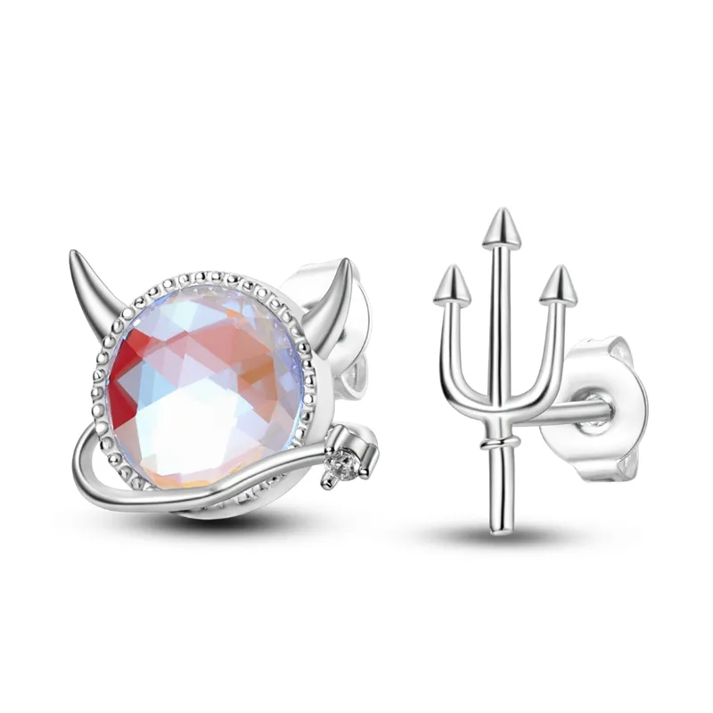 1 Paar Creolen aus 925 Sterling Silber Ohrringe Zirkonia Ohrstecker NEU