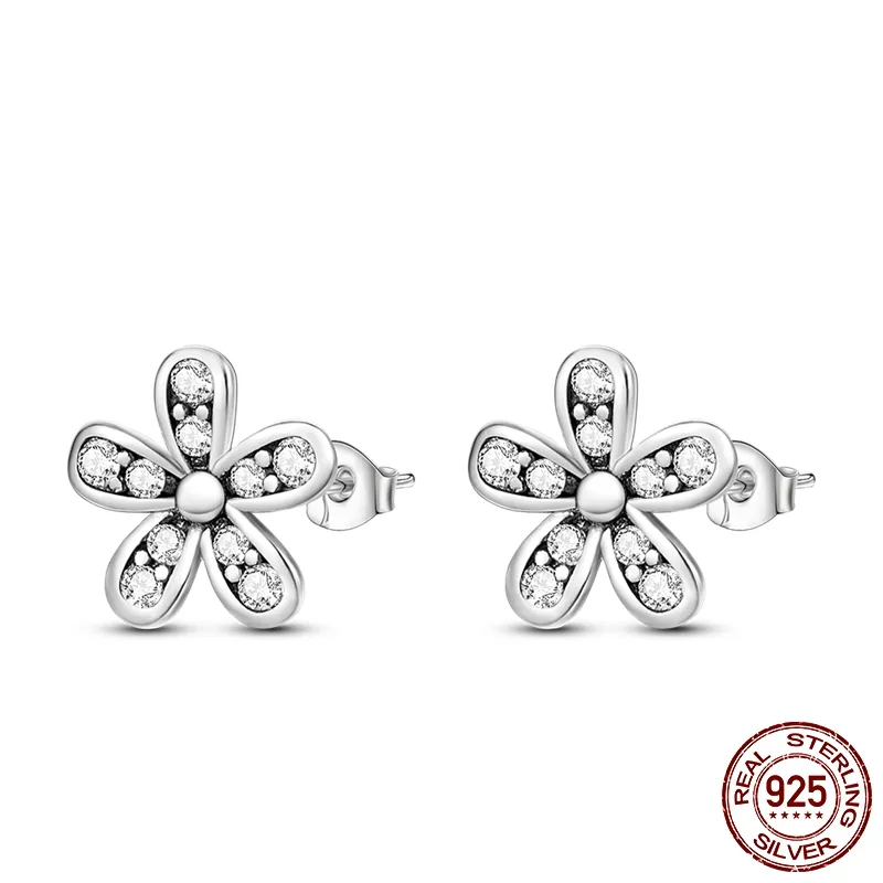 1 Paar Creolen aus 925 Sterling Silber Ohrringe Zirkonia Ohrstecker NEU