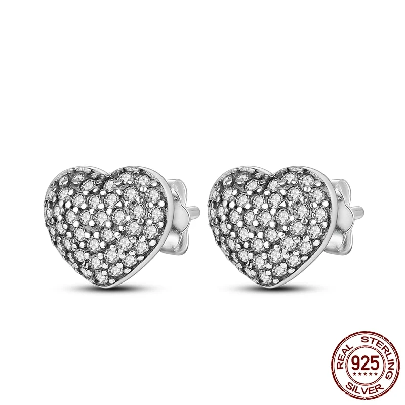 1 Paar Creolen aus 925 Sterling Silber Ohrringe Zirkonia Ohrstecker NEU