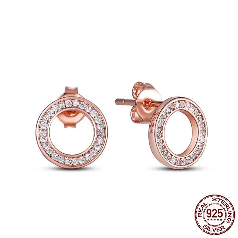 1 Paar Creolen aus 925 Sterling Silber Ohrringe Zirkonia Ohrstecker NEU