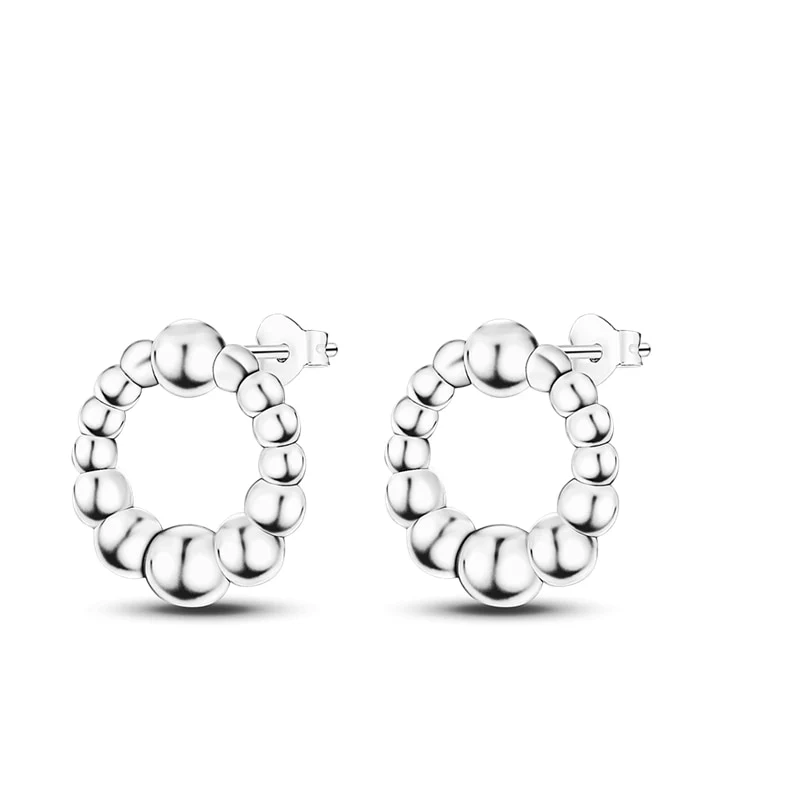 1 Paar Creolen aus 925 Sterling Silber Ohrringe Zirkonia Ohrstecker NEU