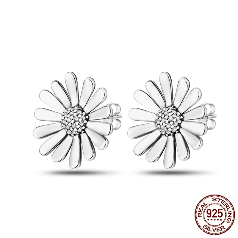 1 Paar Creolen aus 925 Sterling Silber Ohrringe Zirkonia Ohrstecker NEU