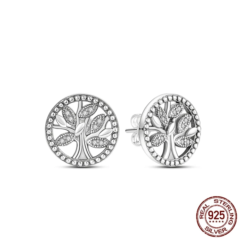 1 Paar Creolen aus 925 Sterling Silber Ohrringe Zirkonia Ohrstecker NEU