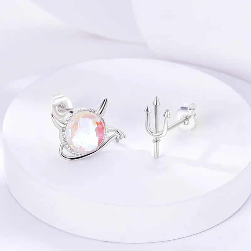 1 Paar Creolen aus 925 Sterling Silber Ohrringe Zirkonia Ohrstecker NEU