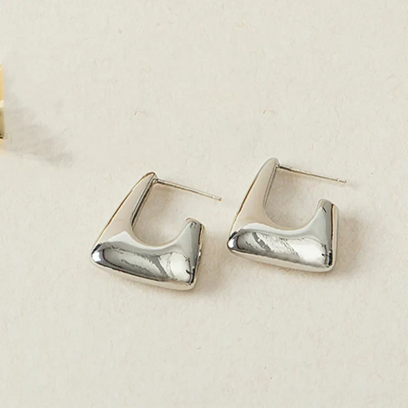 1 Paar Creolen Vergoldet Gold Ohrringe Zirkonia Statement Ohrstecker NEU