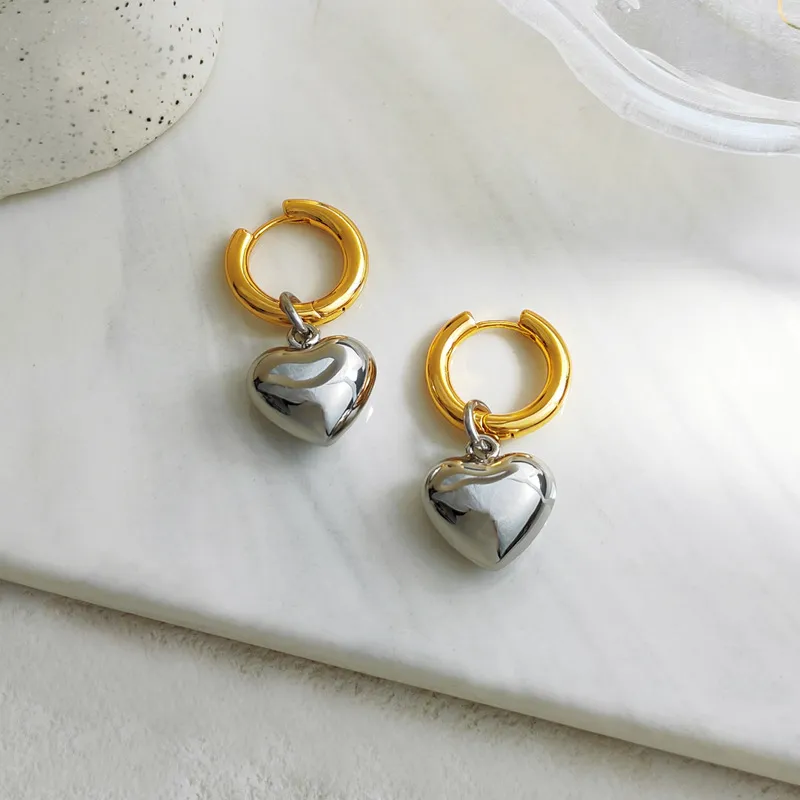 1 Paar Creolen Vergoldet Gold Ohrringe Zirkonia Statement Ohrstecker NEU