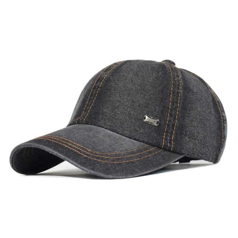 Jeans Cappy Denim Look Basecap Cap Kappe gebogen Damen Mütze Männer