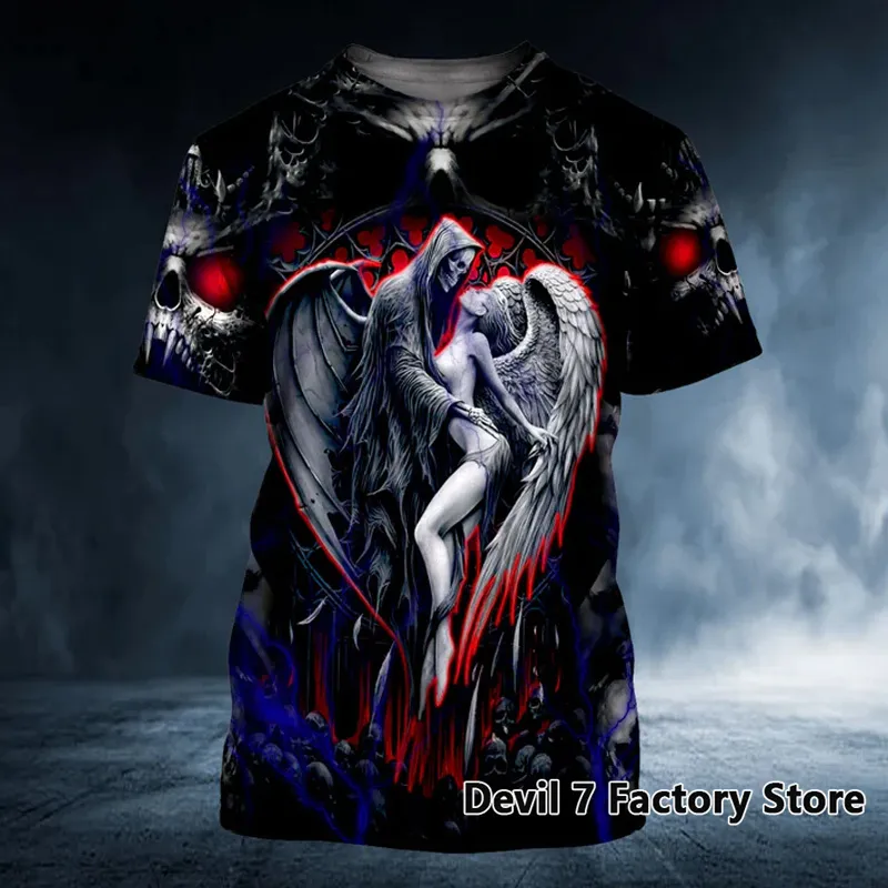 Herren Fashion Vintage 3D T-Shirt Rundhals Unisex Sommer Streetwear Oversized