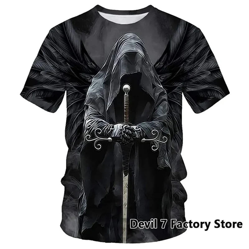 Herren Fashion Vintage 3D T-Shirt Rundhals Unisex Sommer Streetwear Oversized