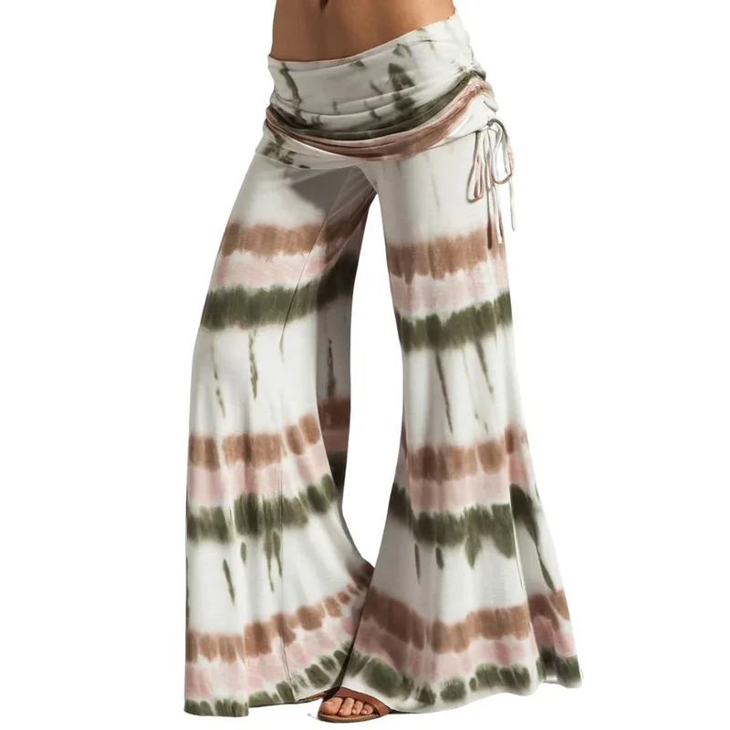 Damen Yoga Hose Bootcut Hüftjeans Schlaghose Hip Retro Flared Leggins