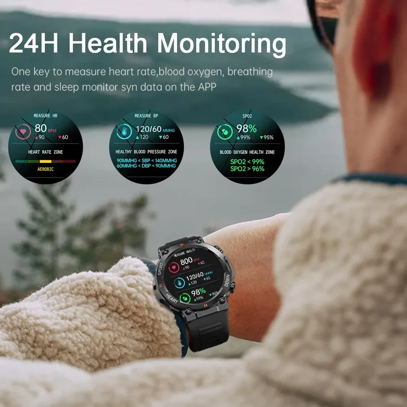 Herren Armbanduhr Digital Uhr Silber Edelstahl Quarzuhr Bluetooth Smartwatch