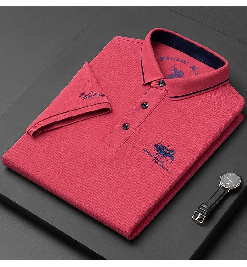 Herren Poloshirt POLO Shirt Kontrast Kragen Kurzarm Slim Fit Hemd Polohemd Neu