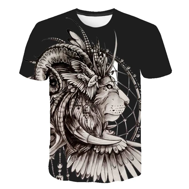 Herren Japan Samurai 3D T-Shirt Rundhals Unisex Sommer Streetwear