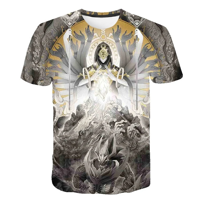 Herren Japan Samurai 3D T-Shirt Rundhals Unisex Sommer Streetwear