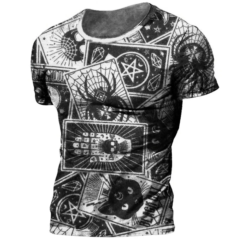 Herren Horror Skulls 3D T-Shirt Rundhals Unisex Sommer Streetwear