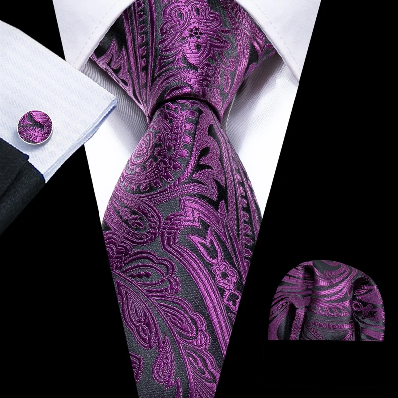 Fashion Seide Krawatte Lila Herren Hochzeit Konfirmation Männer Business