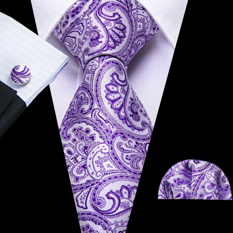 Fashion Seide Krawatte Lila Herren Hochzeit Konfirmation Männer Business