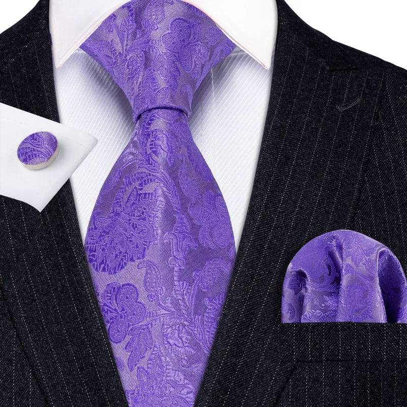 Fashion Seide Krawatte Lila Herren Hochzeit Konfirmation Männer Business