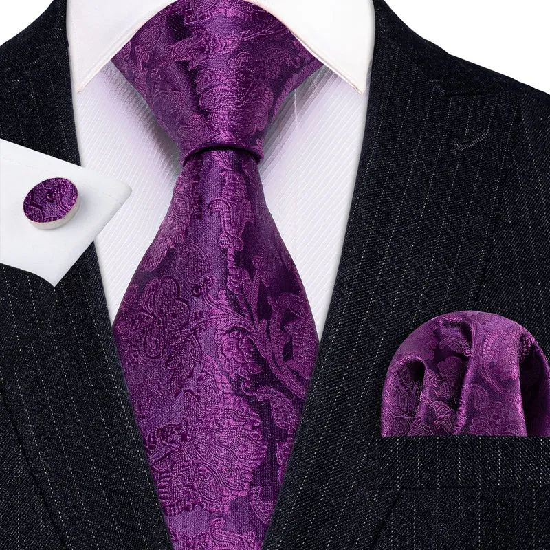 Fashion Seide Krawatte Lila Herren Hochzeit Konfirmation Männer Business