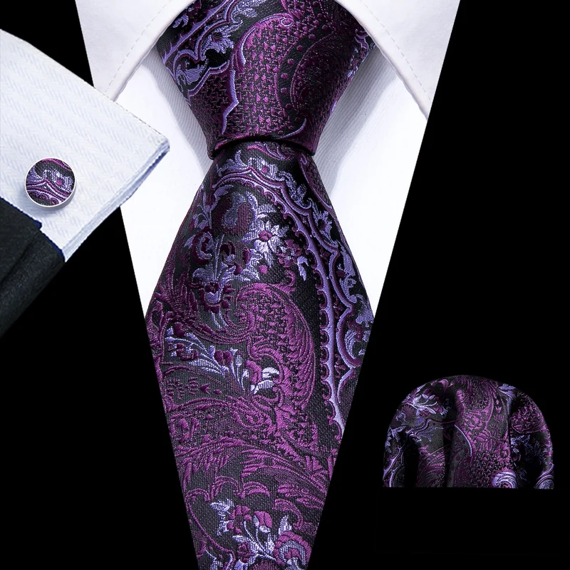 Fashion Seide Krawatte Lila Herren Hochzeit Konfirmation Männer Business