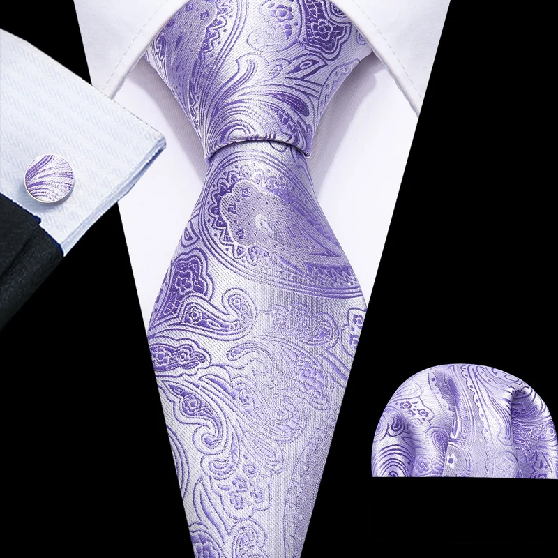 Fashion Seide Krawatte Lila Herren Hochzeit Konfirmation Männer Business