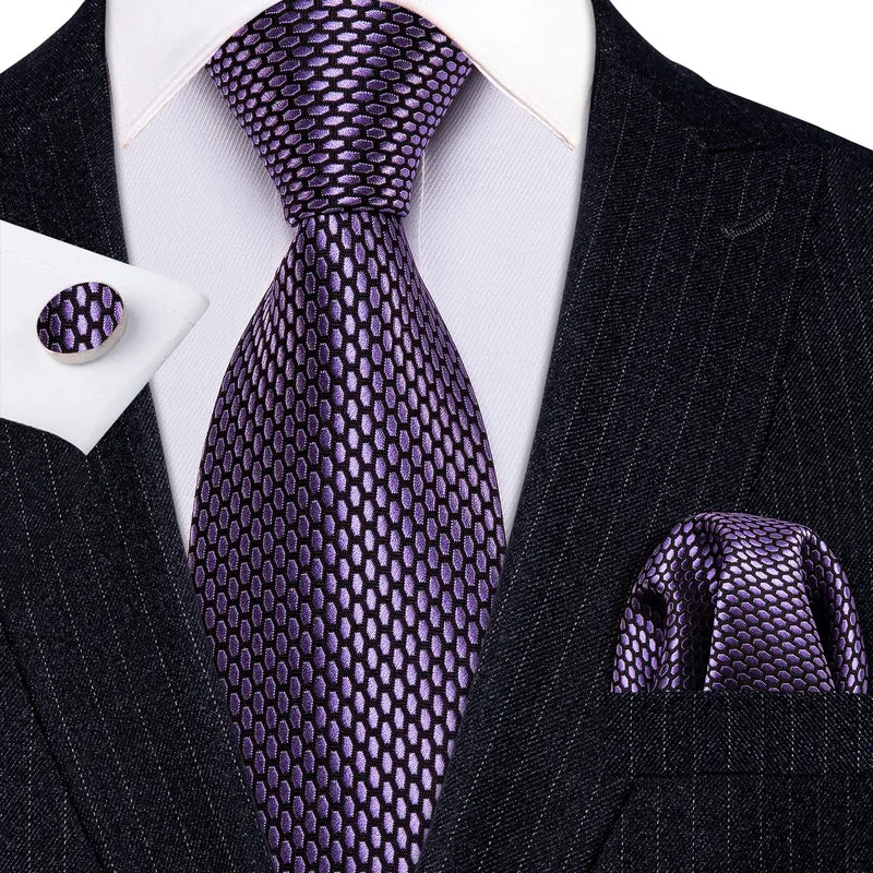 Fashion Seide Krawatte Lila Herren Hochzeit Konfirmation Männer Business