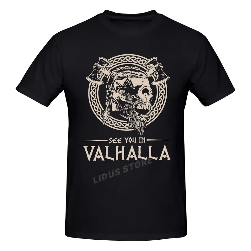 Herren Gym Fitness Viking Tattoo 3D T-Shirt Rundhals Unisex Streetwear