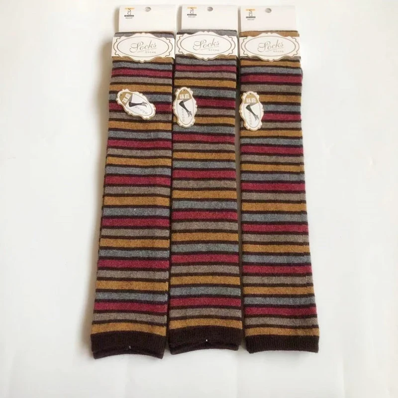 Damen Lange Socken Beinwärmer Stulpen Beinlinge Häkeln Kniestrümpfe Overknees