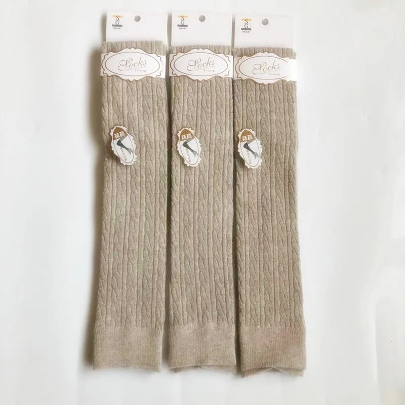 Damen Lange Socken Beinwärmer Stulpen Beinlinge Häkeln Kniestrümpfe Overknees
