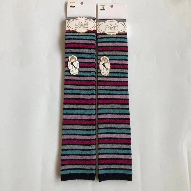 Damen Lange Socken Beinwärmer Stulpen Beinlinge Häkeln Kniestrümpfe Overknees