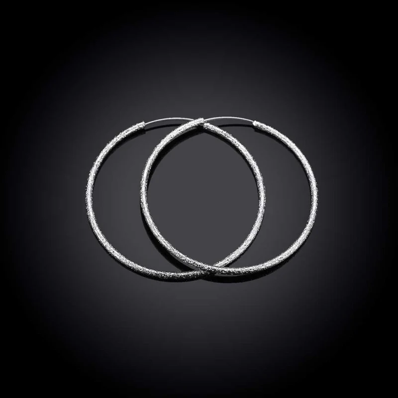 1 Paar Creolen aus 925 Sterling Silber Ohrringe Zirkonia Ohrstecker NEU