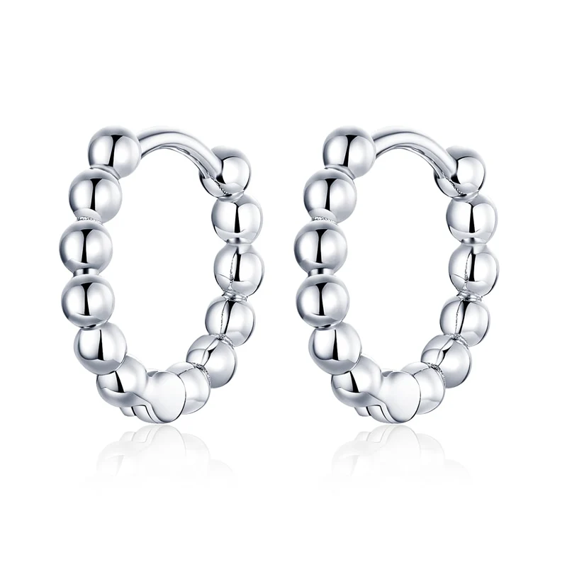 1 Paar Creolen aus 925 Sterling Silber Ohrringe Zirkonia Ohrstecker NEU